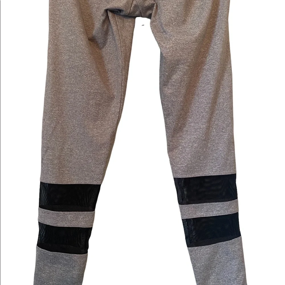 Onzie Gray and Black Mesh Leggings
